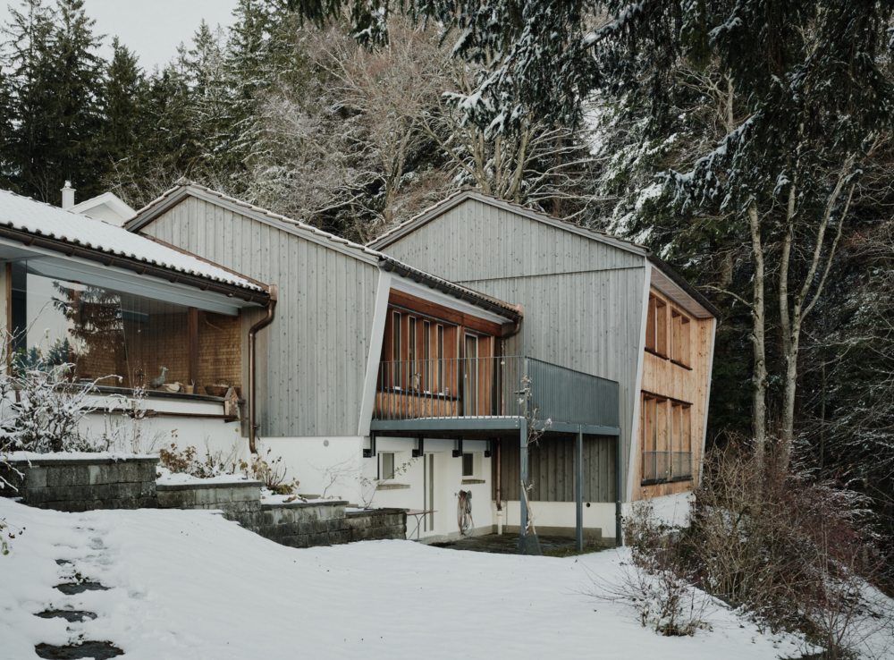 Südansicht Ferienhaus am Gäbris