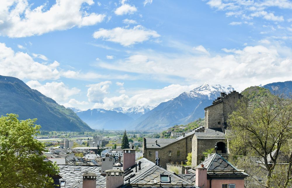 Vue de la Majorie et du Vidomnat depuis l'Ancienne Chancellerie