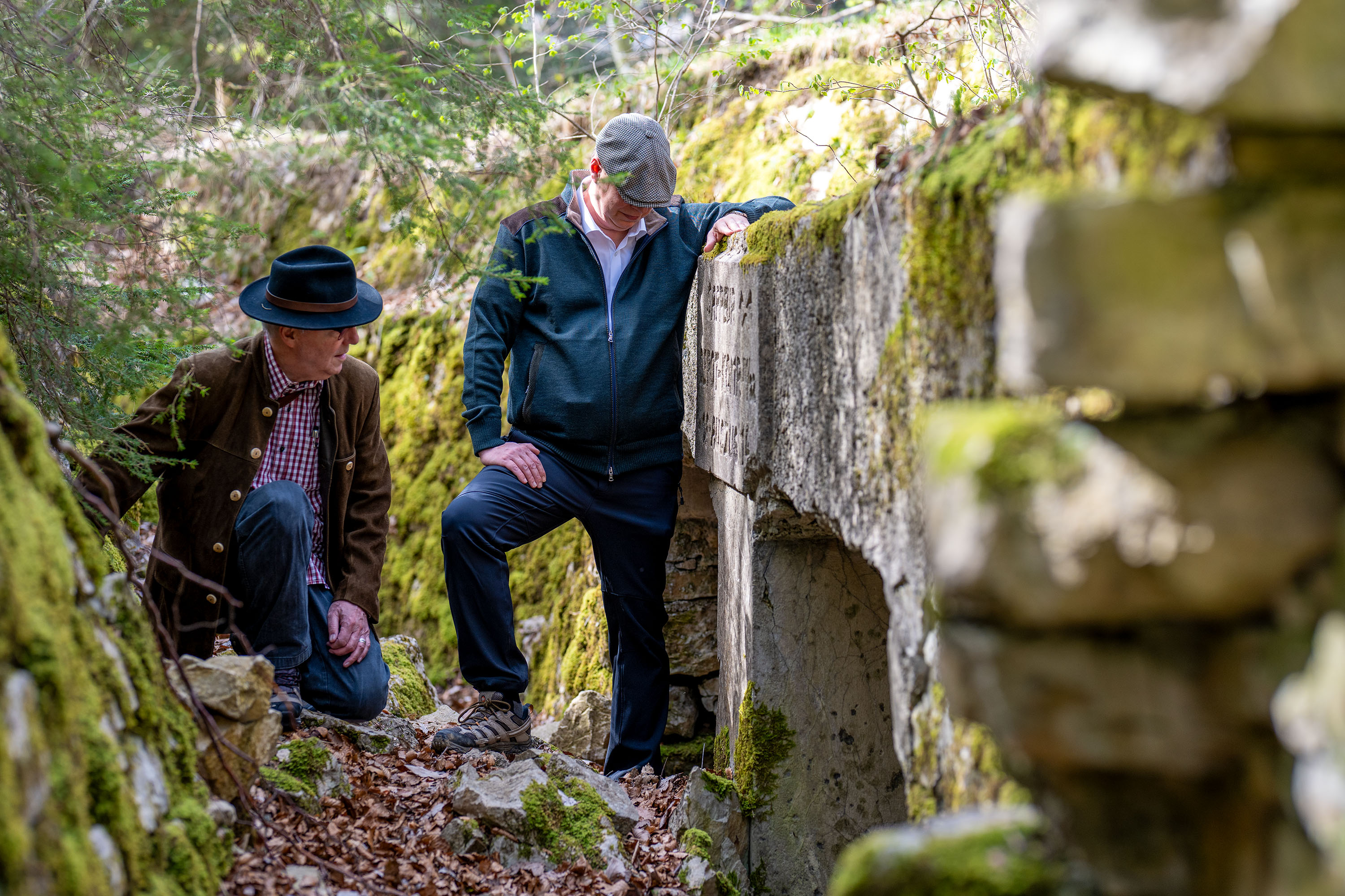 Co-Kuratoren Erinnerungspfad Erster Weltkrieg Christoph Rast (links) Christian Rieder (rechts)