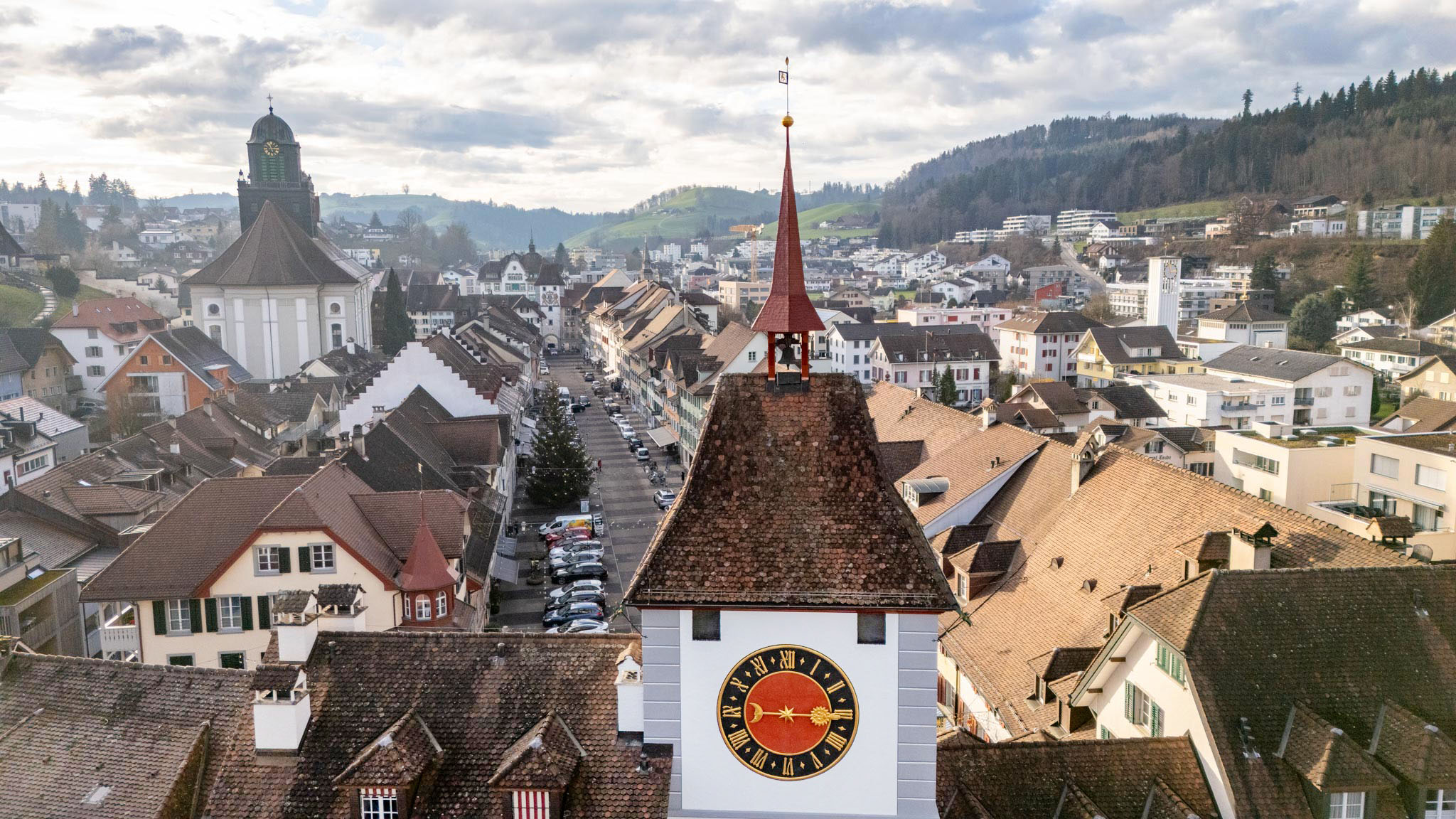 Willisauer Altstadt, Blick über das Untertor Richtung Westen