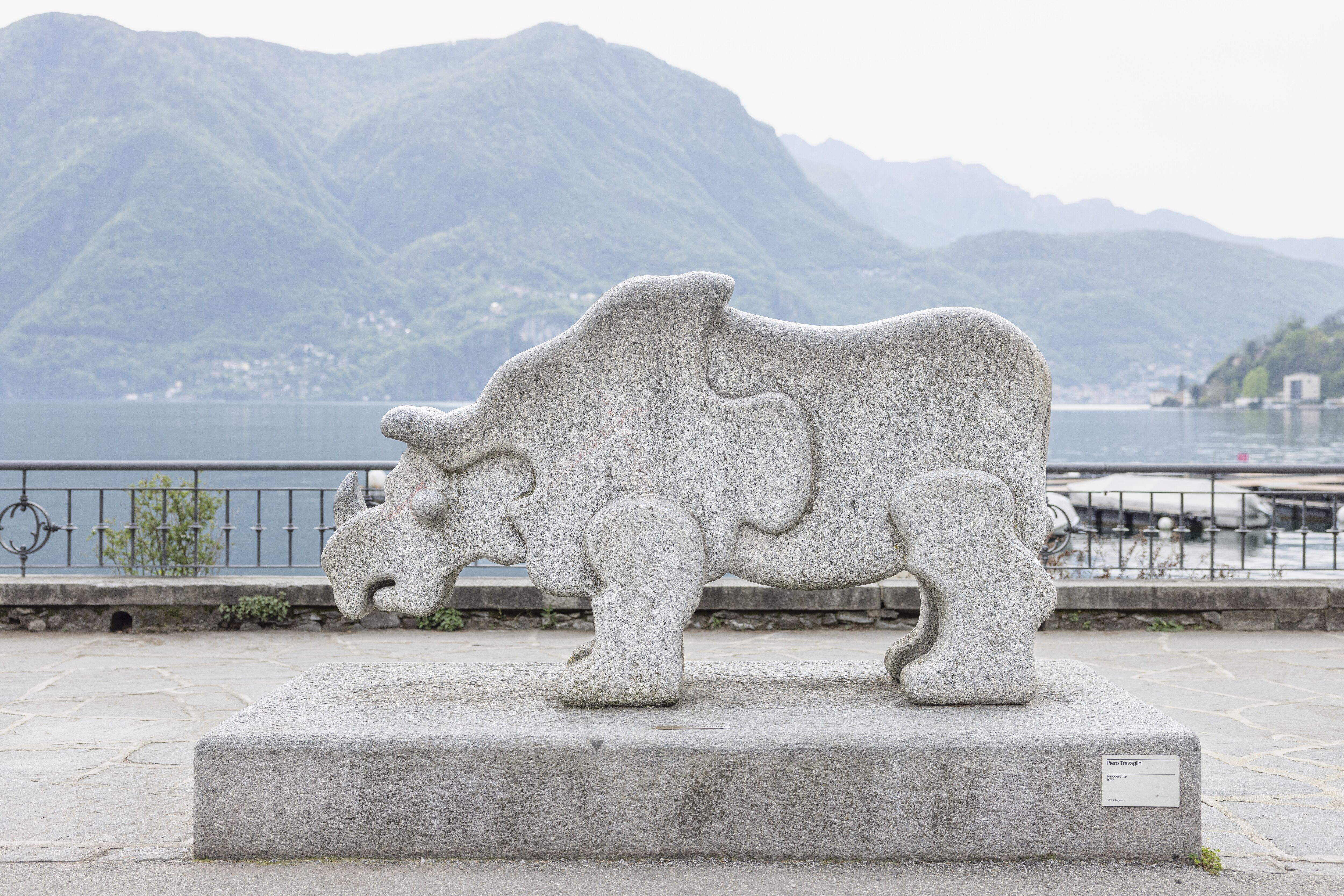 Pietro Travaglini, Rinoceronte, 1977, Lugano, Riva Antonio Caccia