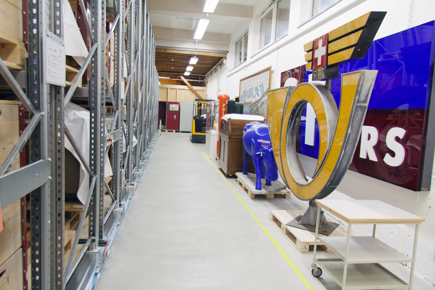 Innenansicht des Depots des Museum für Kommunikation 