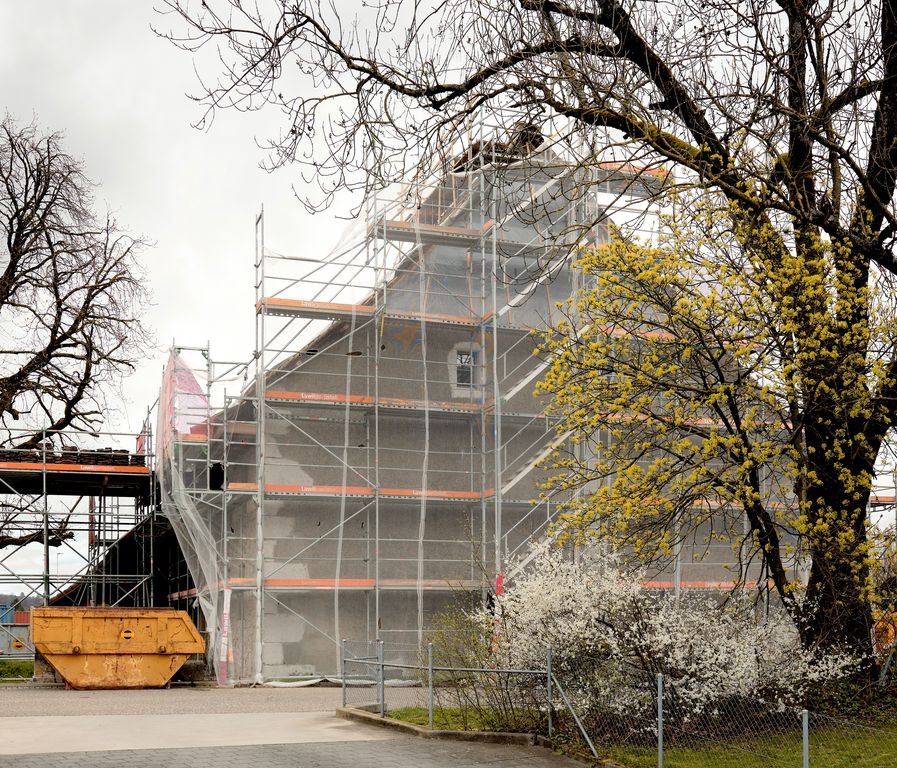 Rickenbach/SO, Bauernhaus 'Glutz' während der Restaurierung 2024.