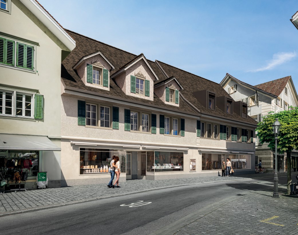 Schaufassade Dorfplatz 4 und 5, Visualisierung