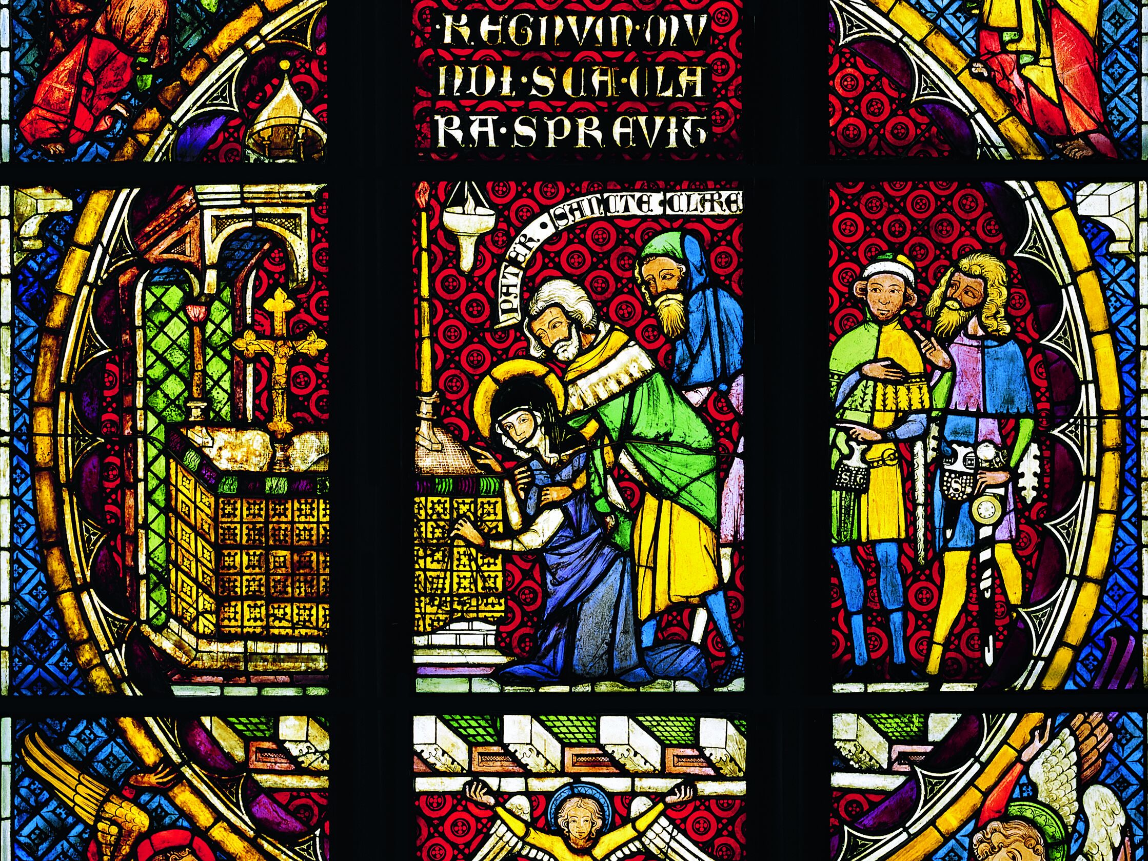 Glasfenster in der Klosterkirche Königsfelden.